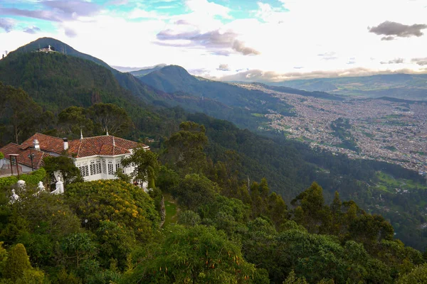 Blick Auf Die Landschaft Der Stadt Bogota Von Monserrate Einem — Stockfoto