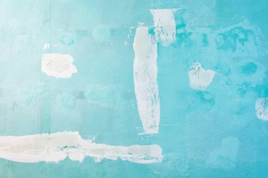 Mavi duvar doku arka plan üzerine alçı.