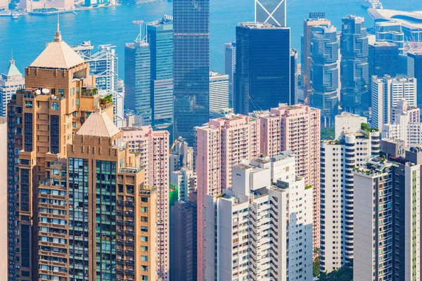 Vista Los Rascacielos Hong Kong —  Fotos de Stock