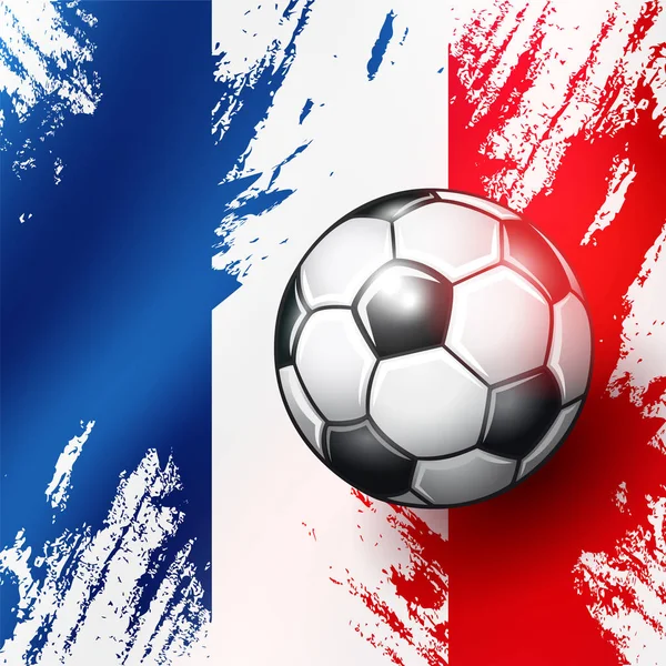 Pallone Calcio Francia Bandiera Sfondi Astratti Illustrazione Vettoriale — Vettoriale Stock