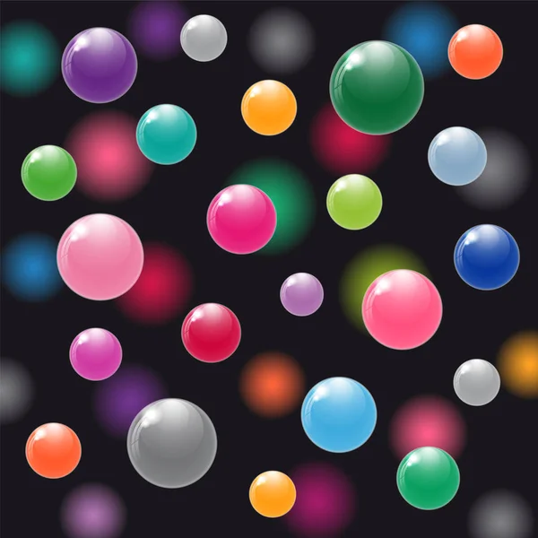 Kleurrijke Ballen Lucht Abstracte Achtergrond Vectorillustratie — Stockvector