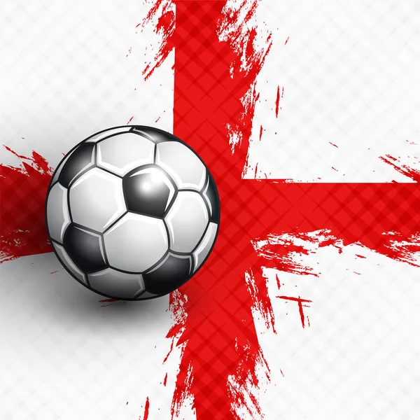 Balón Fútbol Sobre Fondos Abstractos Bandera Inglaterra Ilustración Vectorial — Vector de stock