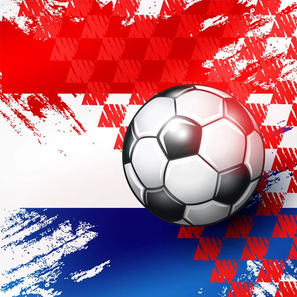 Voetbal Kroatië Vlag Abstracte Achtergronden Vectorillustratie — Stockvector