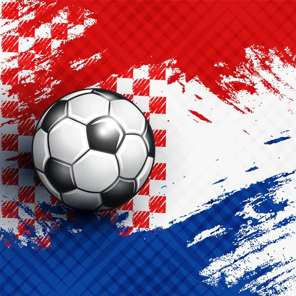 Voetbal Kroatië Vlag Abstracte Achtergronden Vectorillustratie — Stockvector