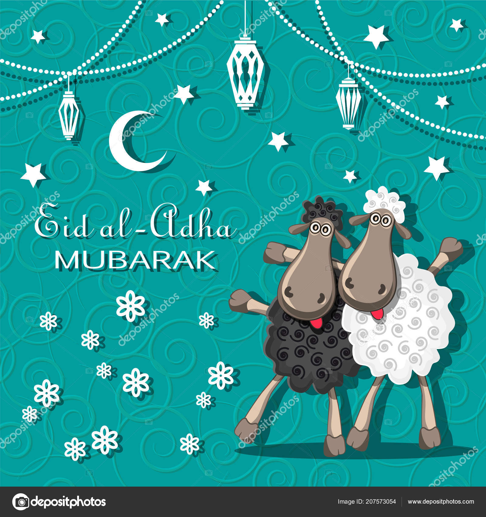 Eid Adha Kurban Bajram Muslim Festival Vector Illustrator Stock Vector eid-adha-kurban-bajram-muslim-festival-vector-illustrator-stock-vector