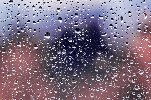Water drops om the window after rain.