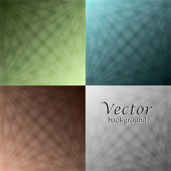 Čtyři Různé Barevné Abstraktní Pozadí Vektorové Ilustrace — Stockový vektor