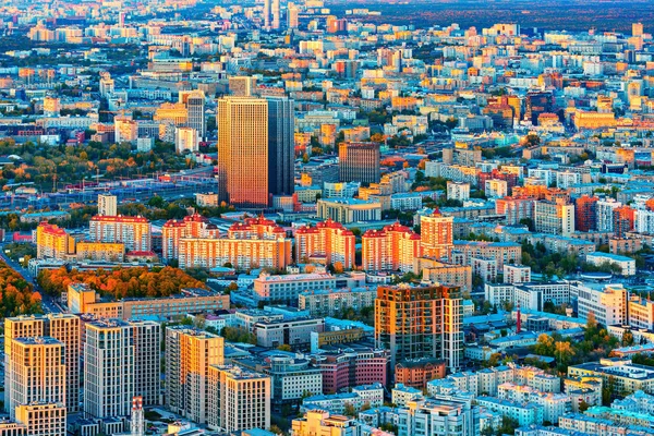 Vista Das Ruas Noturnas Cidade Moscovo Rússia — Fotografia de Stock