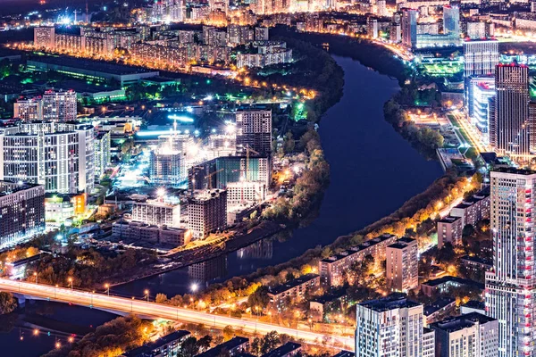 View Evening City Streets Moscow Russia — Stock Photo, Image