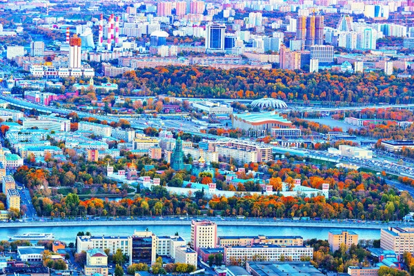 Kilátás Esti Város Utcáira Moszkva Oroszország — Stock Fotó