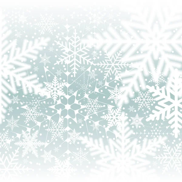 Flocos Neve Natal Fundo Colorido Ilustração Vetorial — Vetor de Stock