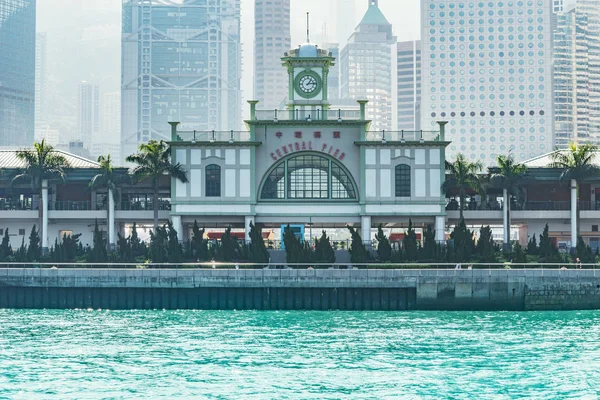 Exterior of Central Pier at day time. Hong Kong.