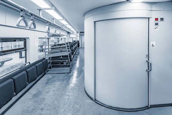 Interior Transporte Passageiros Trem Moderno — Fotografia de Stock