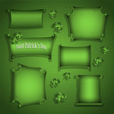 Küme kaydırır St Patricks Günü tebrik kartları için.