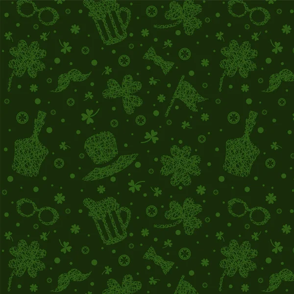 St. Patricks Day cartão de fundo. Ilustração vetorial . — Vetor de Stock