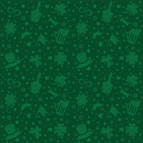 St. Patricks Day cartão de fundo. Ilustração vetorial . — Vetor de Stock