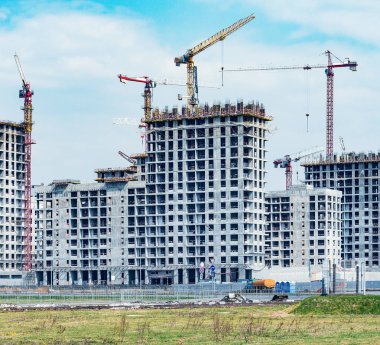 Konut inşaat İnşaat sitenin görünümünü.