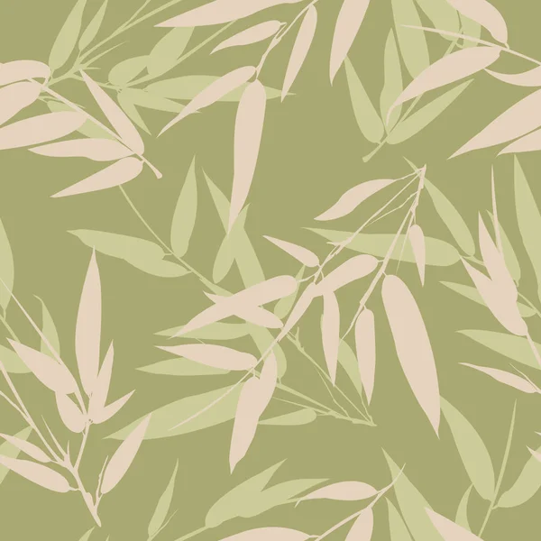 竹緑色の枝シームレスな背景。ベクトルイラスト. — ストックベクタ