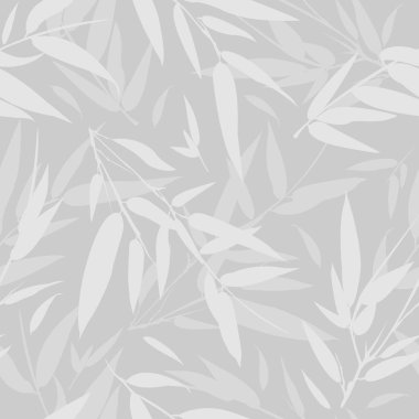 Bambu monokrom dalları sorunsuz arka plan. Vektör çizimi.