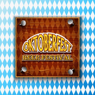 Vintage amblemi Oktoberfest festival için tarz. Vektör çizim.