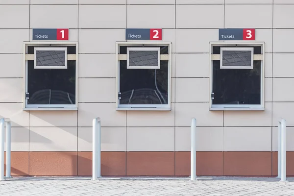 Trzy Okna Kaset Stadionowych — Zdjęcie stockowe
