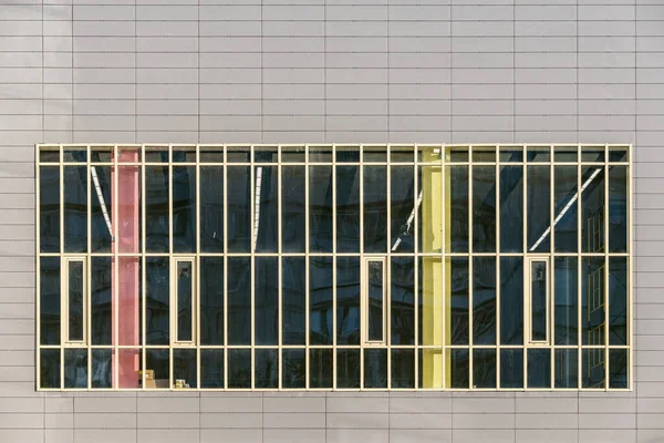 Janela Nova Escola Após Reconstrução — Fotografia de Stock