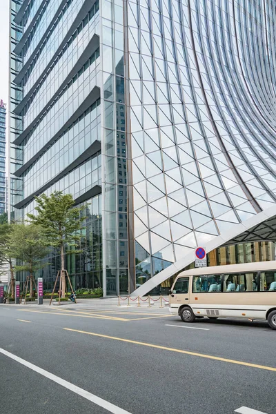 Shenzhen Çin Aralık 2016 Şehir Merkezinde Akşam Caddesi — Stok fotoğraf