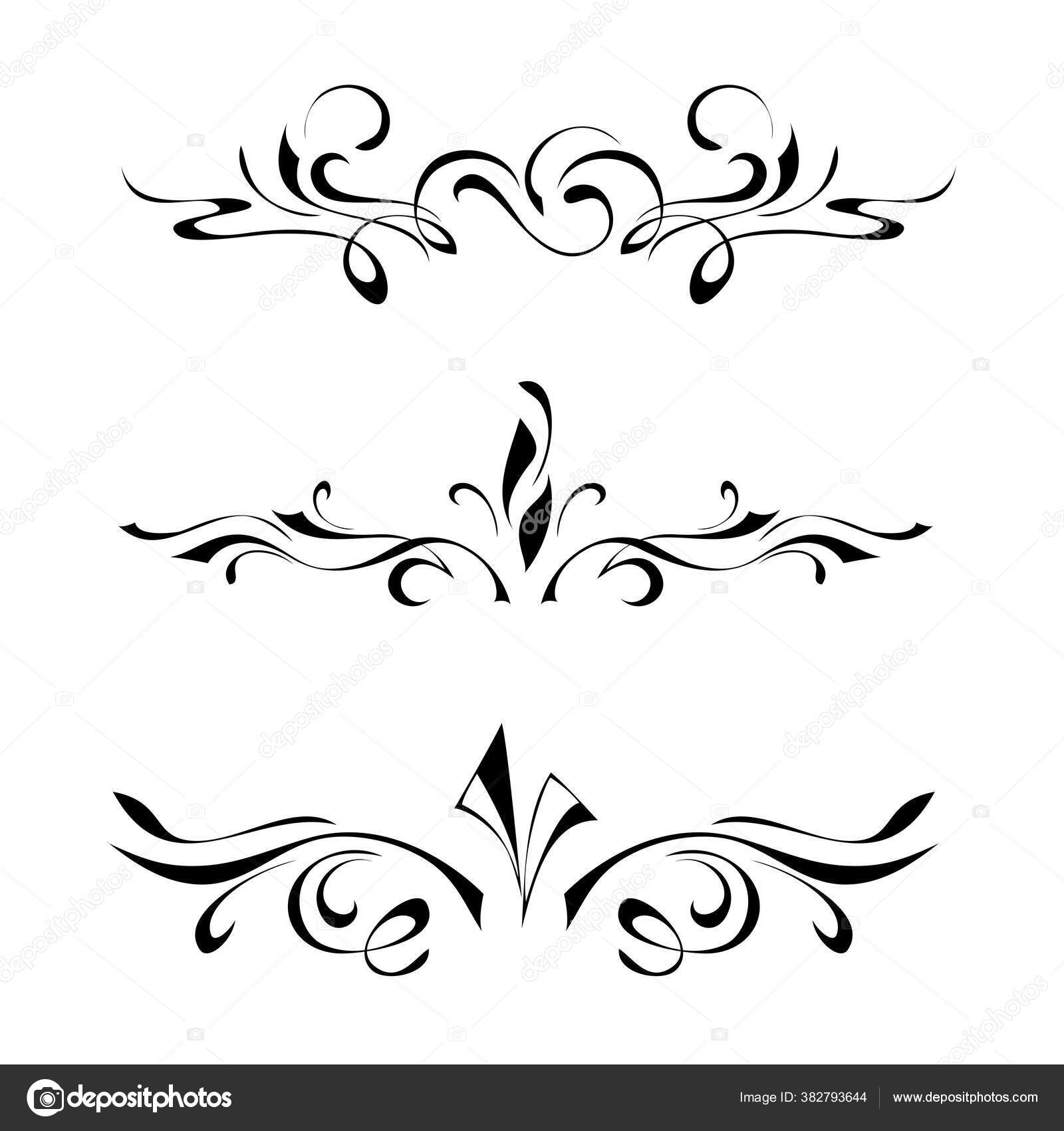 Symmetrisk Pynt Med Abstrakt Objekt Midten Set stockvektor ©  lubovminakkova@gmail.com #382793644, image size:1600x1700