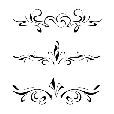 Merkezinde soyut nesne bulunan simetrik bir süs. Ayarla