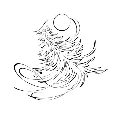 Noel ağacı ayın etrafında dans ediyor.