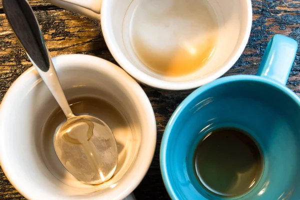 Három üres csésze kávé Stock Kép