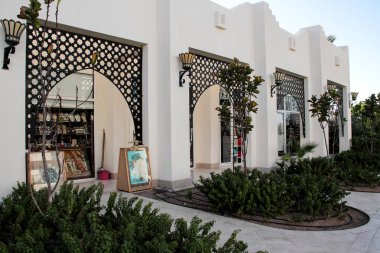 Şarm El Şeyh, Mısır, 05 Eylül 2018. Hotel Le Royal tatil Beldesi Şarm Şeyh. Turistlerin rahat bir dinlenme için peyzajlı otel alanı