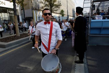 Moskova, Rusya, 08.09.2019. Şehir merkezinde performans.