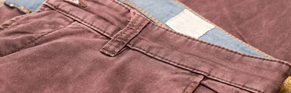 Tessitura Denim Ciliegio Scuro Sfondo Denim Jeans Colore Insolito Posto — Foto Stock