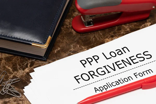 Ppp Loan Forgiveness Text Application Form Paper Programme Protection Paie — Photo