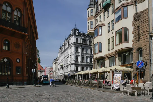 Riga Letland 2019 Historische Gebouwen Van Riga Hoofdstad Van Letland — Stockfoto