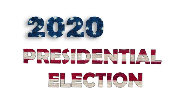 Amerikanska Presidentvalet 2020 Bakgrund Design Banner Affisch Med Usa Flagga — Stockfoto