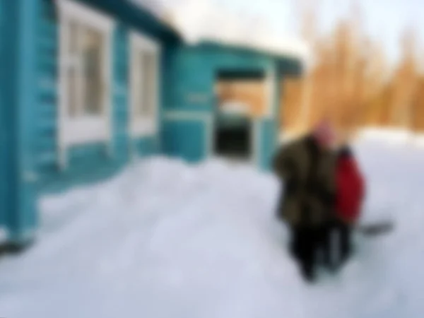 겨울에는 나무로 집이었다 — 스톡 사진