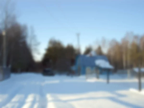 Pequeña Casa Madera Naturaleza Invernal Paisaje Edificio —  Fotos de Stock