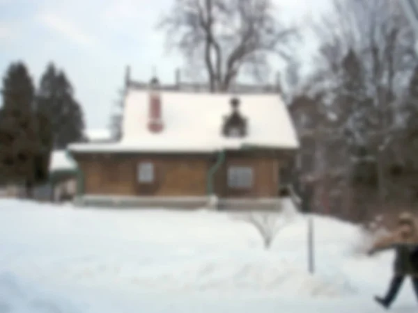 겨울에는 나무로 집이었다 — 스톡 사진