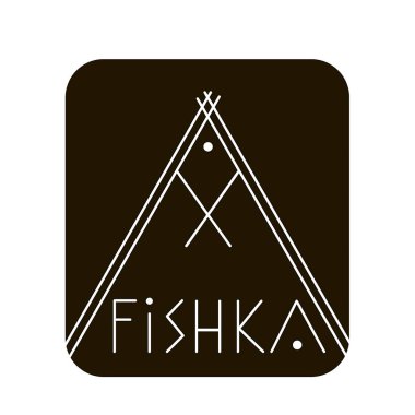 Balık logo tasarım şablonu. Deniz ürünleri Restoran simgesi. Grafik düz stil gösteren resim 