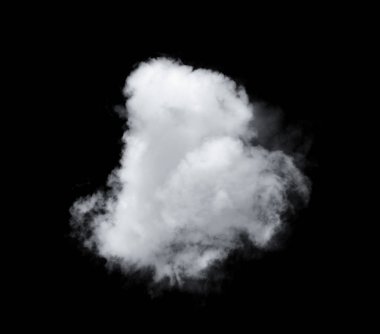 Siyah arkaplan üzerindeki bulutlar
