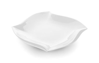 beyaz arkaplanda seramik plaka