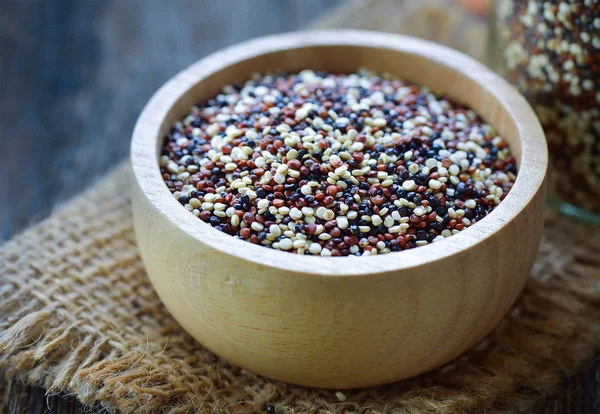 Quinoa Seeds Wood Table — Stock Photo, Image