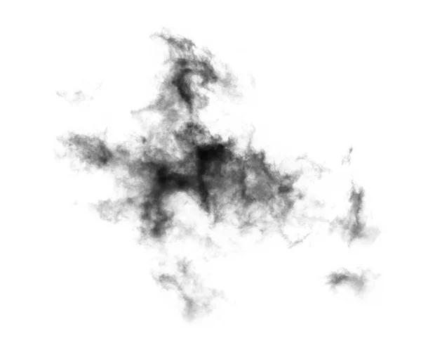 Beyaz Arkaplanda Siyah Duman — Stok fotoğraf
