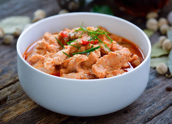 Panang Curry Con Carne Cerdo Thai Alimentos —  Fotos de Stock