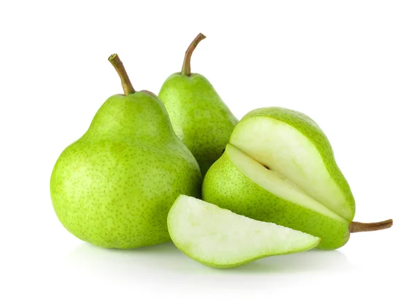 Green Pears Isolated White Background — Stock Photo, Image