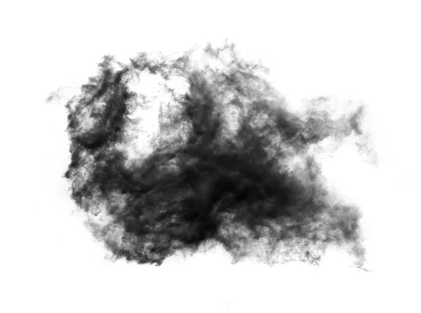 Black Smoke White Background — Stock Photo, Image