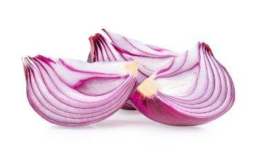 Beyaz arkaplanda soğan