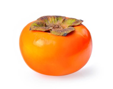 Beyaz arka planda izole edilmiş taze olgun hurma ağaçları.